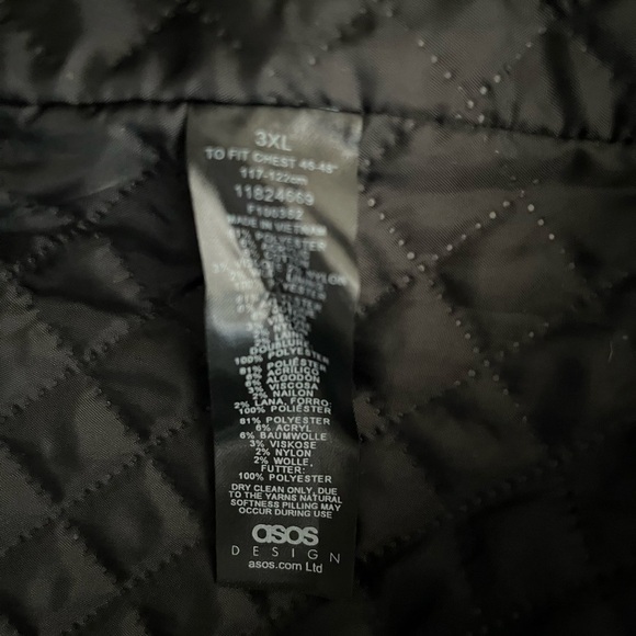 Plaid Brown and White Mens Jacket long length ASOS 3XL - Picture 7 of 9